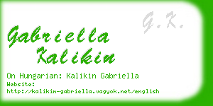 gabriella kalikin business card